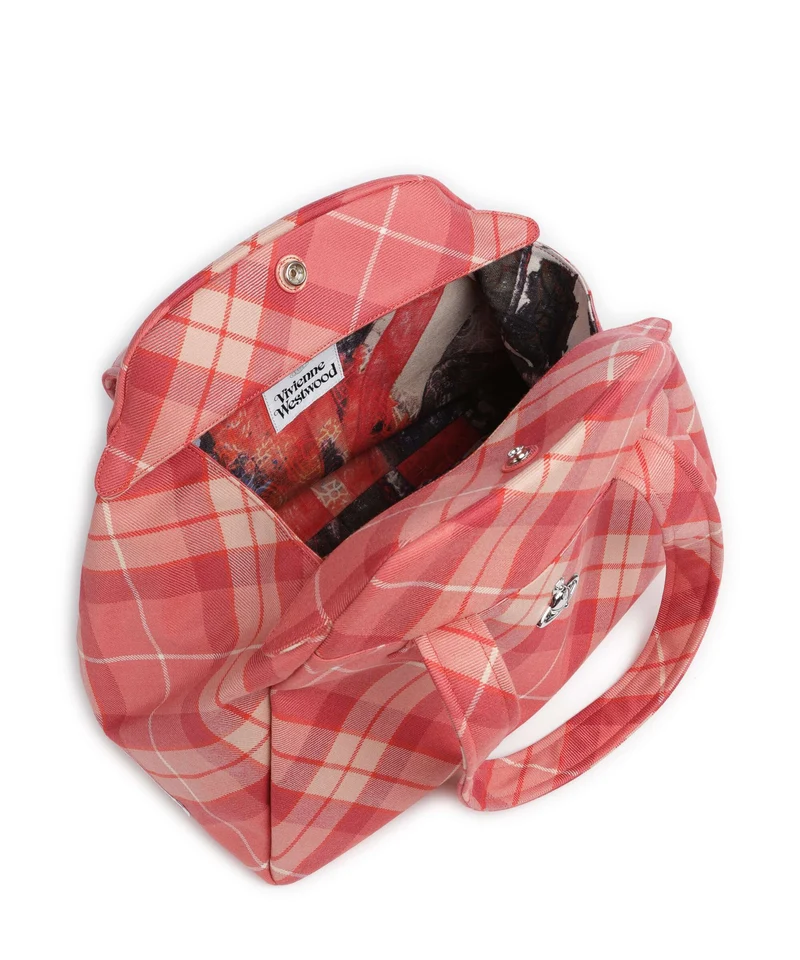 Vivienne Westwood Archive Wool Tartan Large Shopper fraser pink