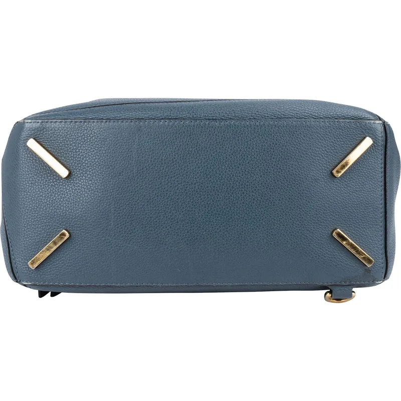 Loewe Blue Leather Puzzle Handbag