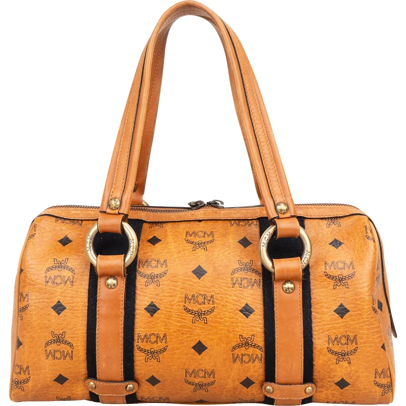 MCM Monogram Visetos Boston Handbag