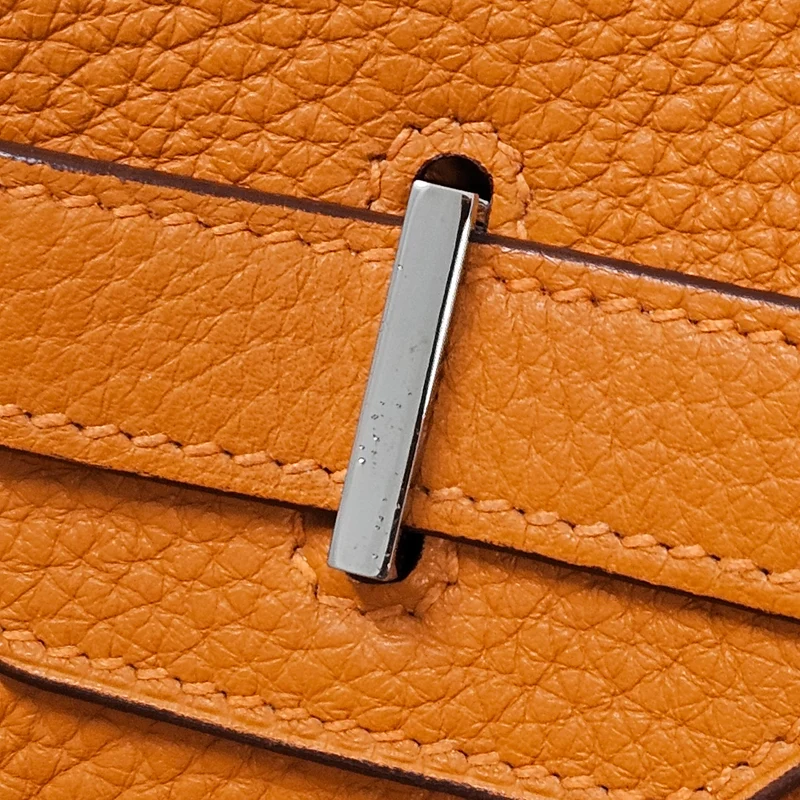 Hermès Orange Togo Leather Palladium Birkin 30 Handbag