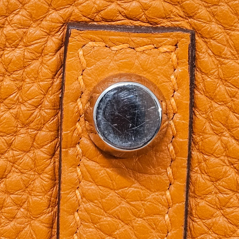 Hermès Orange Togo Leather Palladium Birkin 30 Handbag