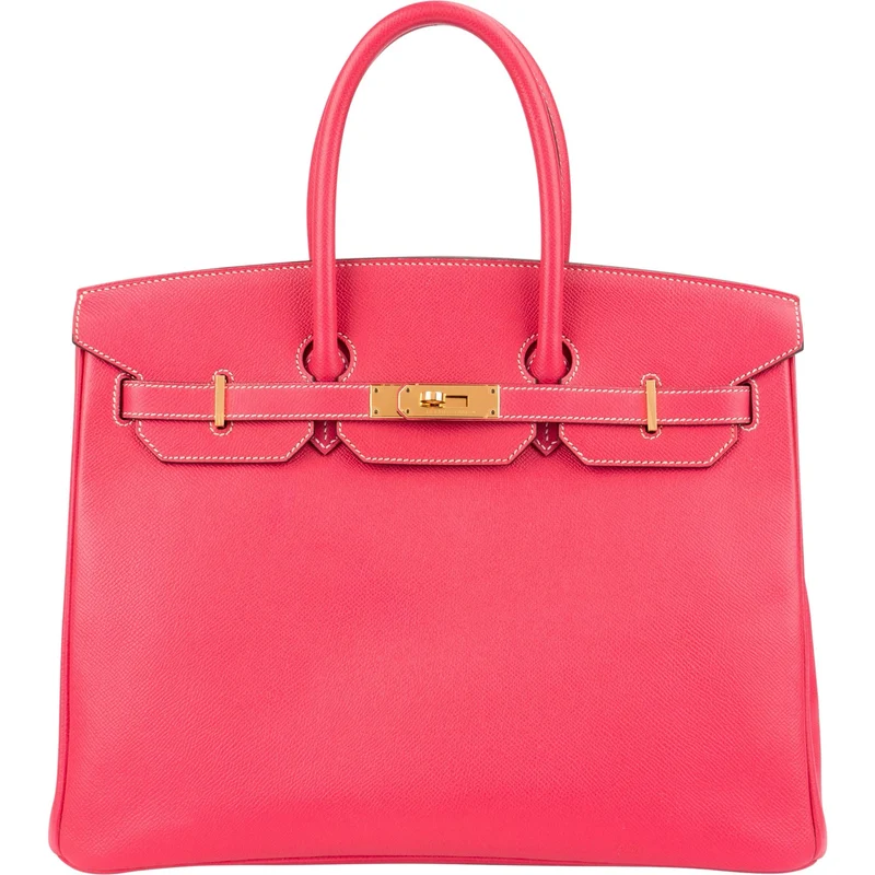 Hermès Rose Tyrien Epsom Leather Gold Birkin 35 Handbag