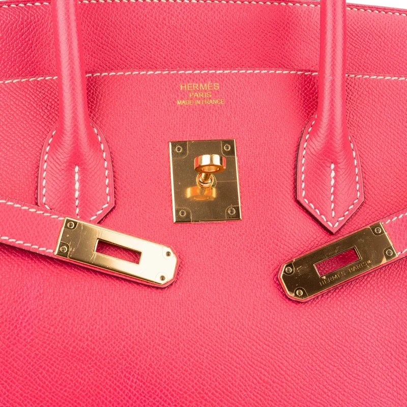 Hermès Rose Tyrien Epsom Leather Gold Birkin 35 Handbag