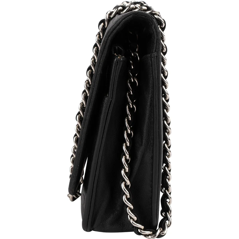 Chanel Camellia Embossed Wallet on Chain Crossbody Bag