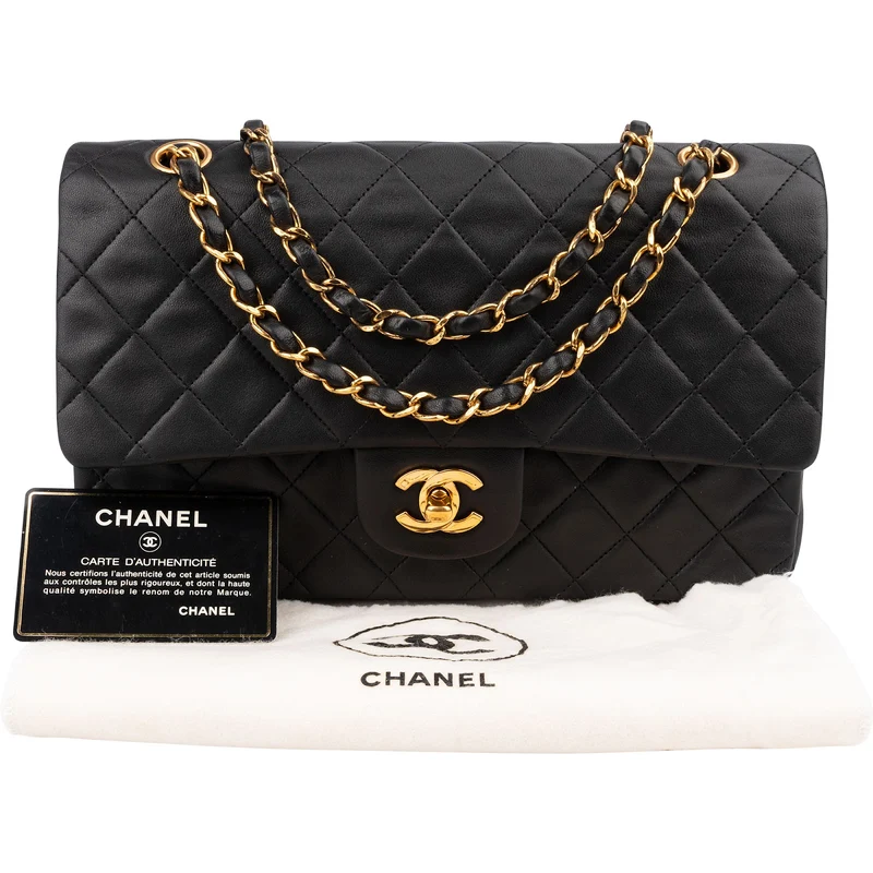 Chanel Quilted Lambskin 24K Gold Medium Double Flap Shoulder Bag