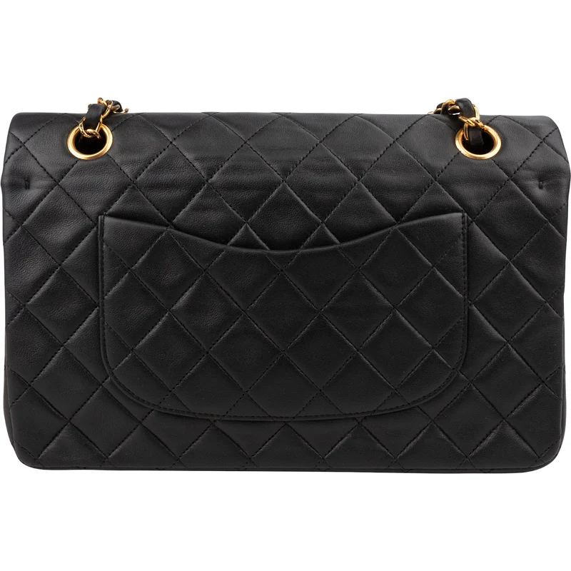 Chanel Quilted Lambskin 24K Gold Medium Double Flap Shoulder Bag