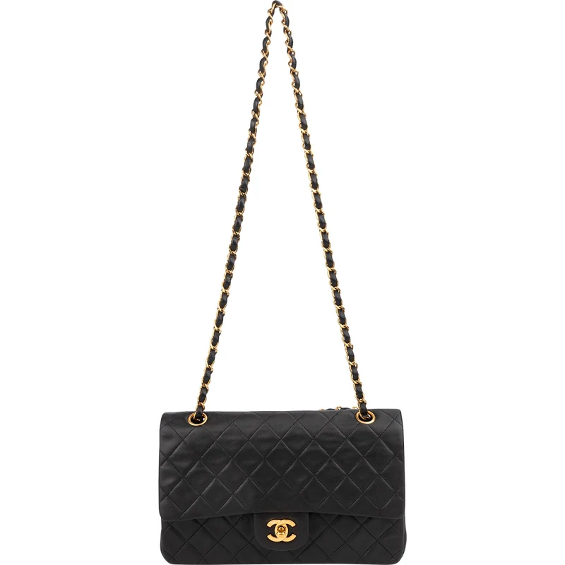 Chanel Quilted Lambskin 24K Gold Medium Double Flap Shoulder Bag