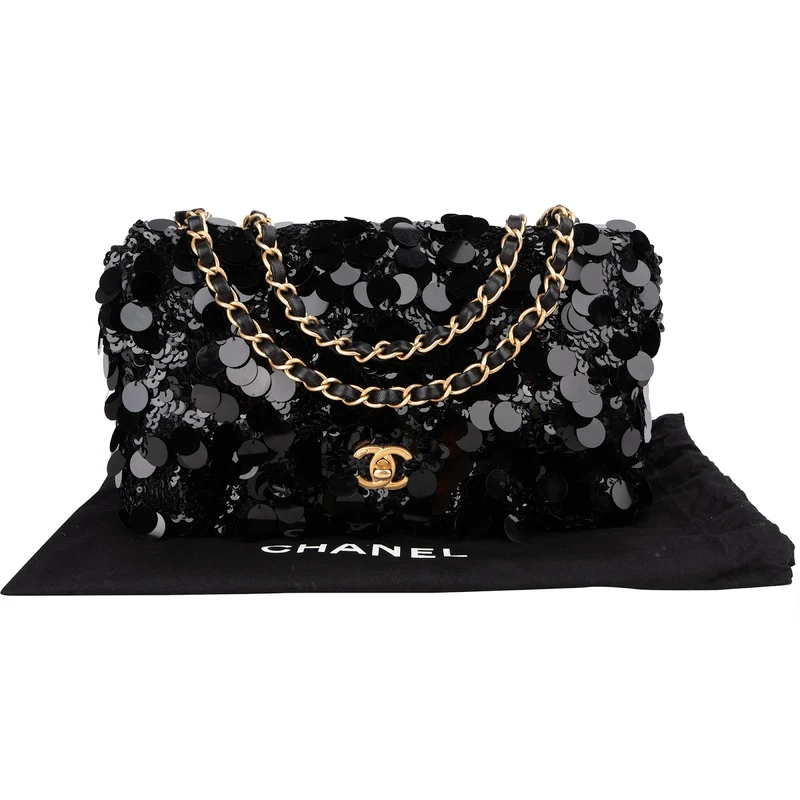 Chanel Limited Sequin Classic Medium Single Flap Crossbody Bag