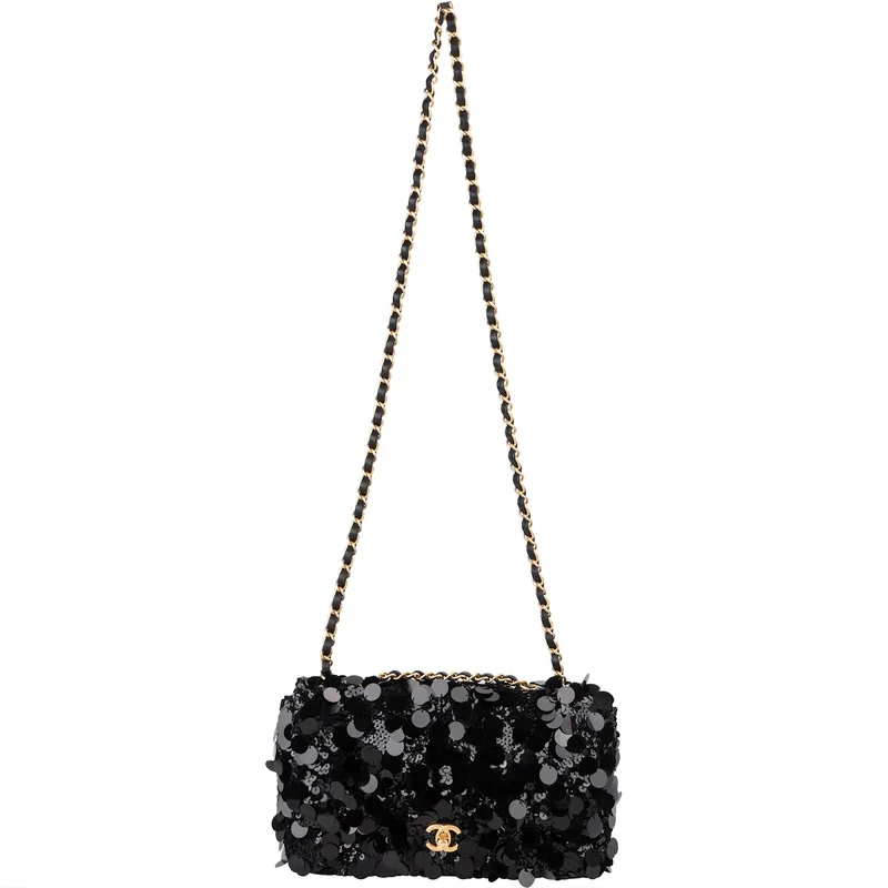 Chanel Limited Sequin Classic Medium Single Flap Crossbody Bag