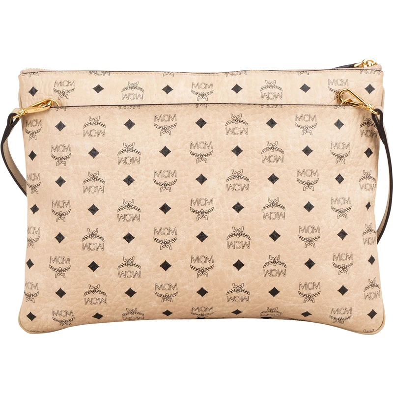 MCM Monogram Visetos Zoo Rabbit Pouch Crossbody Bag