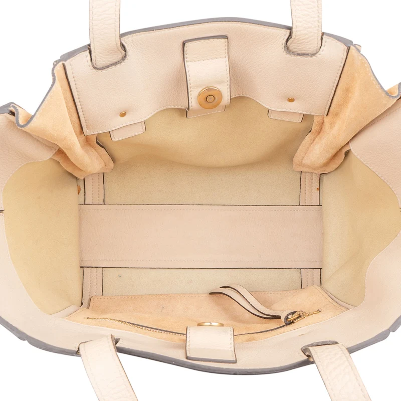 Chloé Grained Leather Milo Tote Shoulder Bag