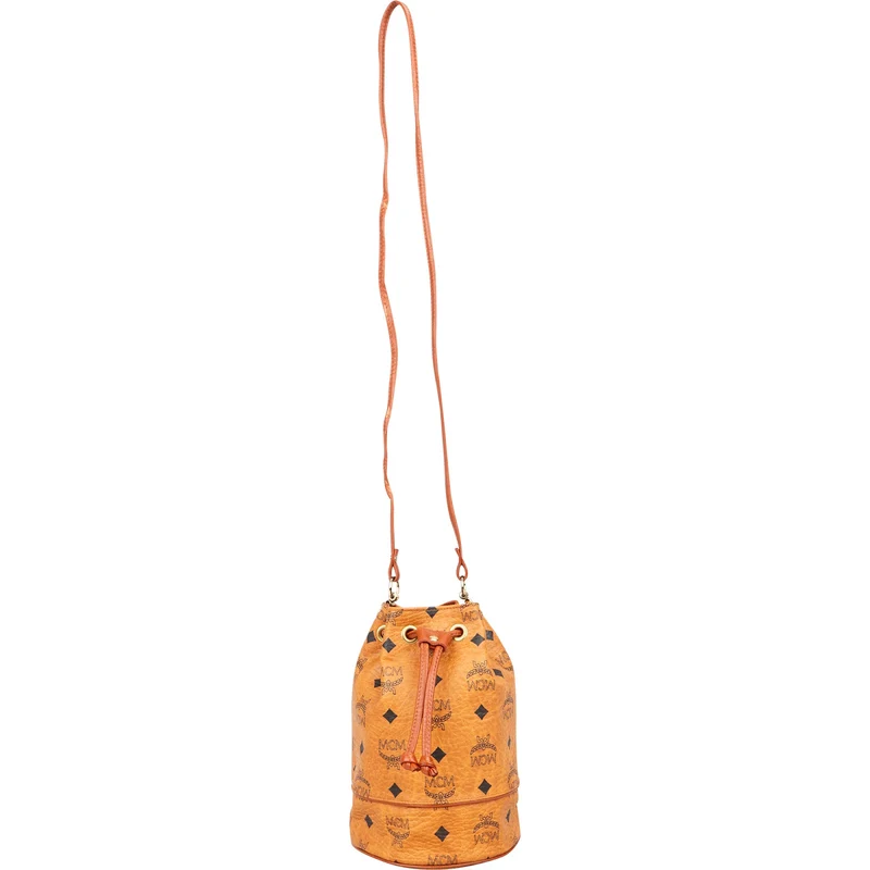 MCM Monogram Visetos Mini Drawstring Bucket Crossbody Bag