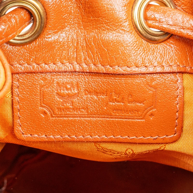 MCM Monogram Visetos Mini Drawstring Bucket Crossbody Bag