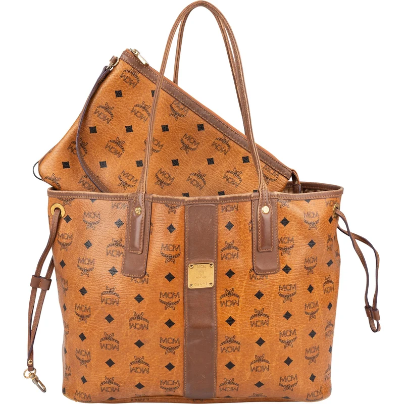 MCM Monogram Visetos Liz Reversible Shopper Shoulder Bag