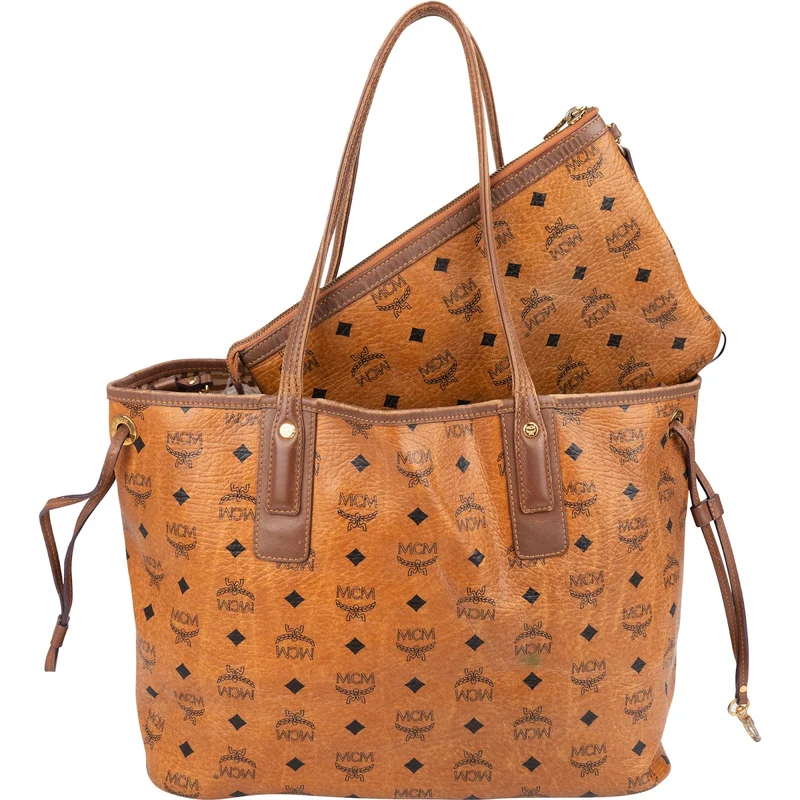 MCM Monogram Visetos Liz Reversible Shopper Shoulder Bag