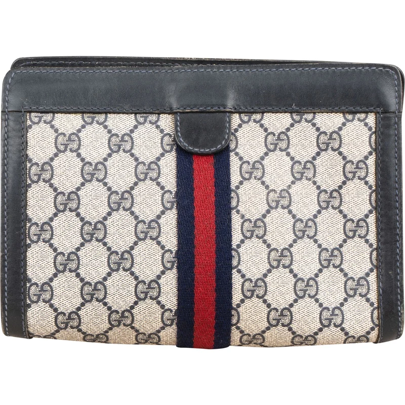 Gucci Monogram GG Supreme Web Pouch