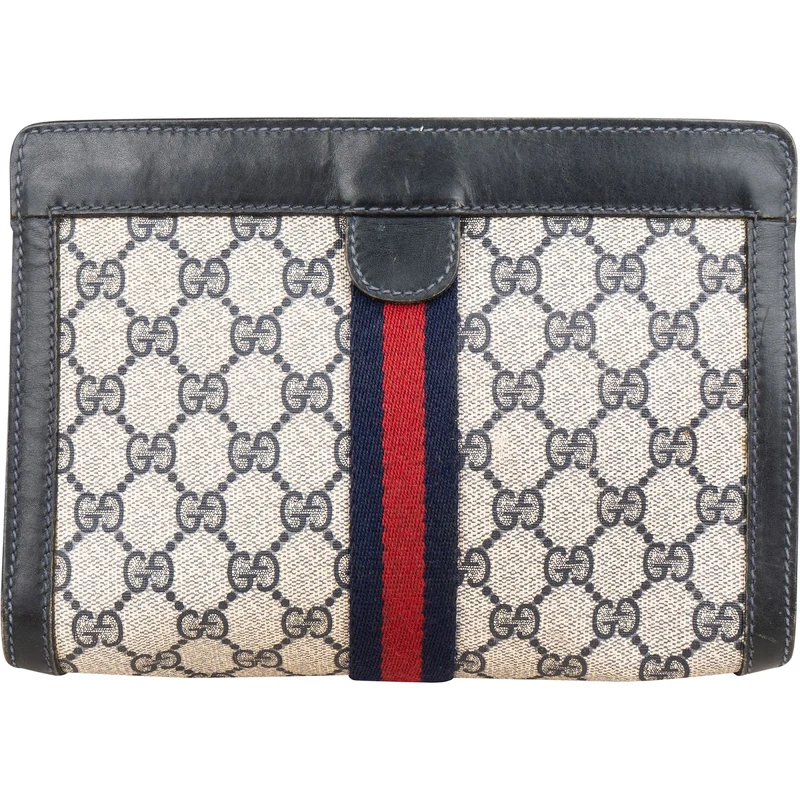 Gucci Monogram GG Supreme Web Pouch