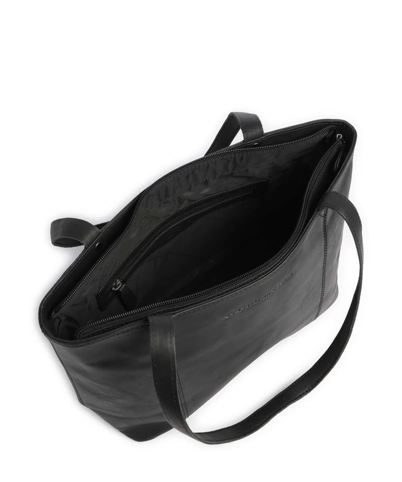 The Chesterfield Brand Wax Pull Up Cow Anira Shopper black