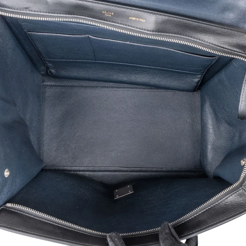 Céline Tricolor Leather and Suede Large Trapeze Handbag