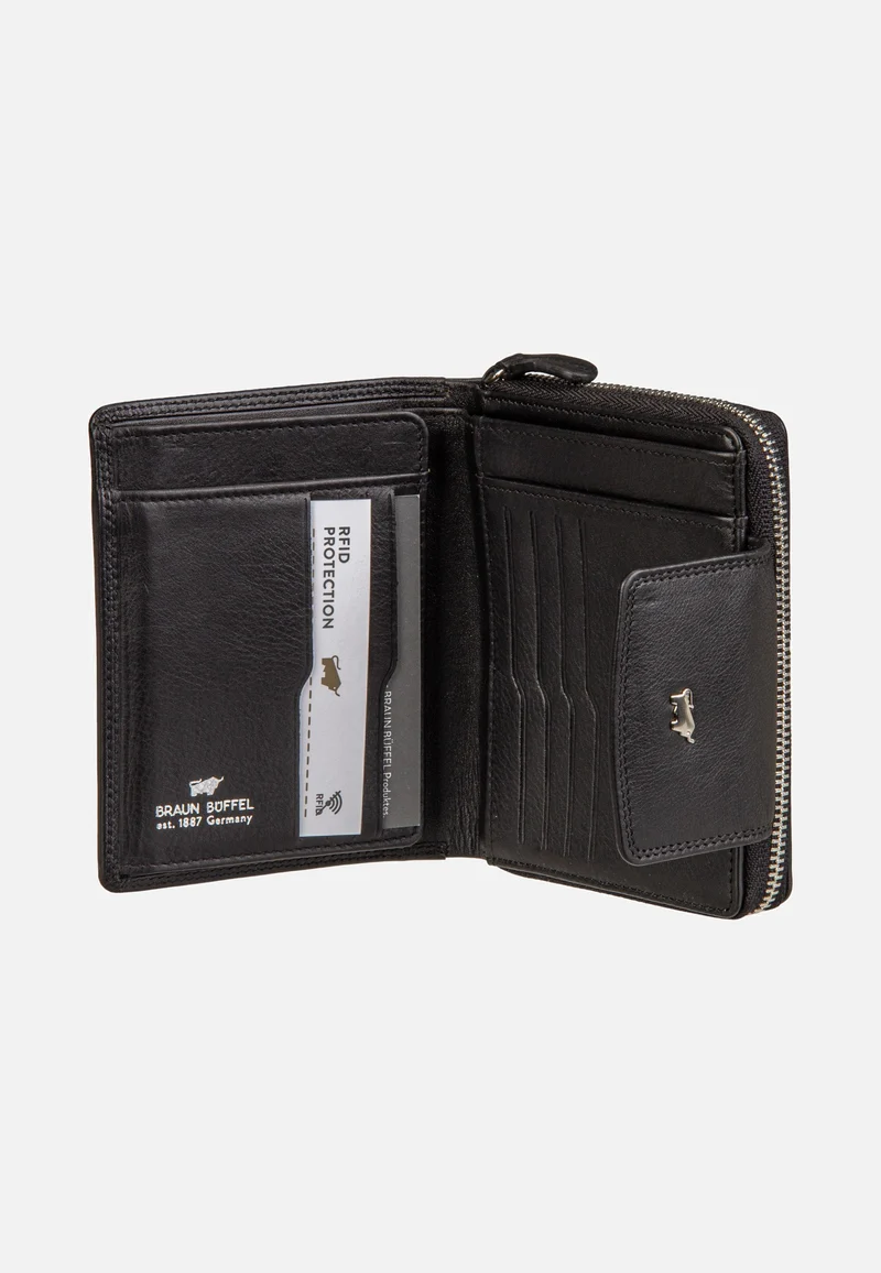 Golf RFID Zip-Wallet M 12Cs Black - Portemonnaie