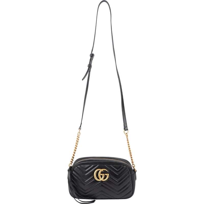 Gucci Matelassé Leather GG Marmont Camera Crossbody Bag
