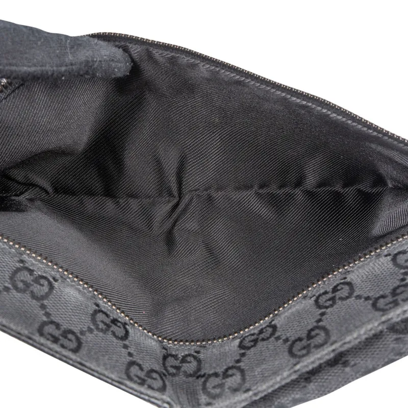 Gucci Monogram GG Canvas Black Belt Crossbody Bag