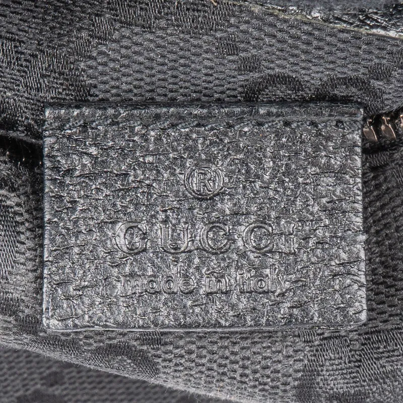 Gucci Monogram GG Canvas Black Belt Crossbody Bag