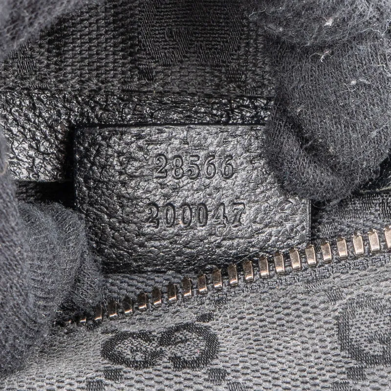 Gucci Monogram GG Canvas Black Belt Crossbody Bag