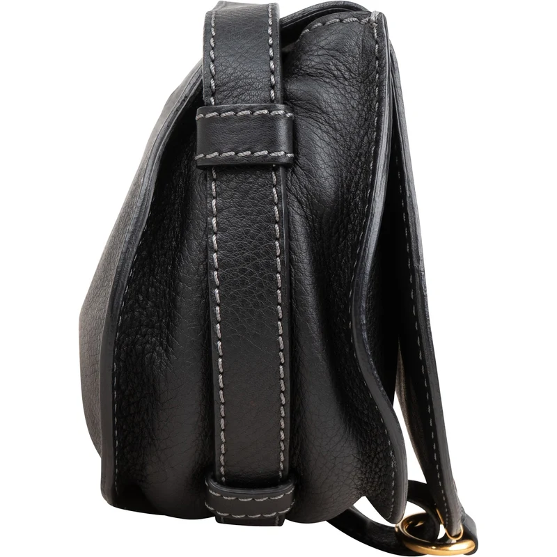 Chloé Grained Leather Mini Marcie Saddle Crossbody Bag