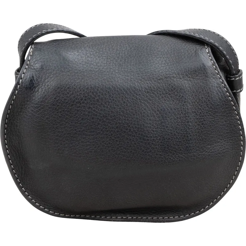 Chloé Grained Leather Mini Marcie Saddle Crossbody Bag