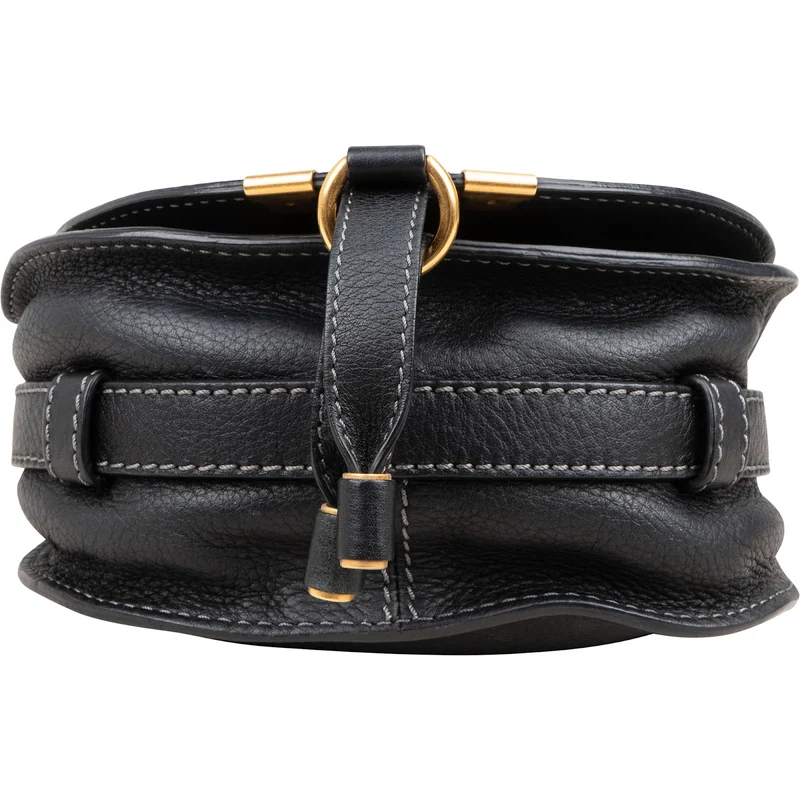 Chloé Grained Leather Mini Marcie Saddle Crossbody Bag