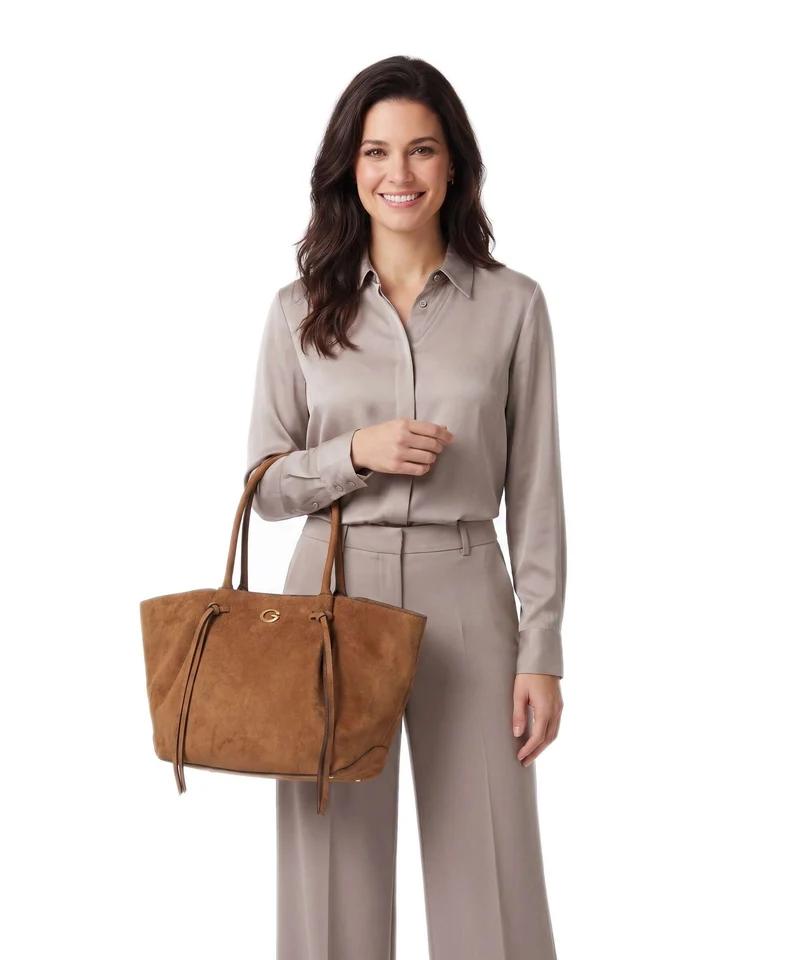 Guess Allegra Girlfriend Shopper cognac