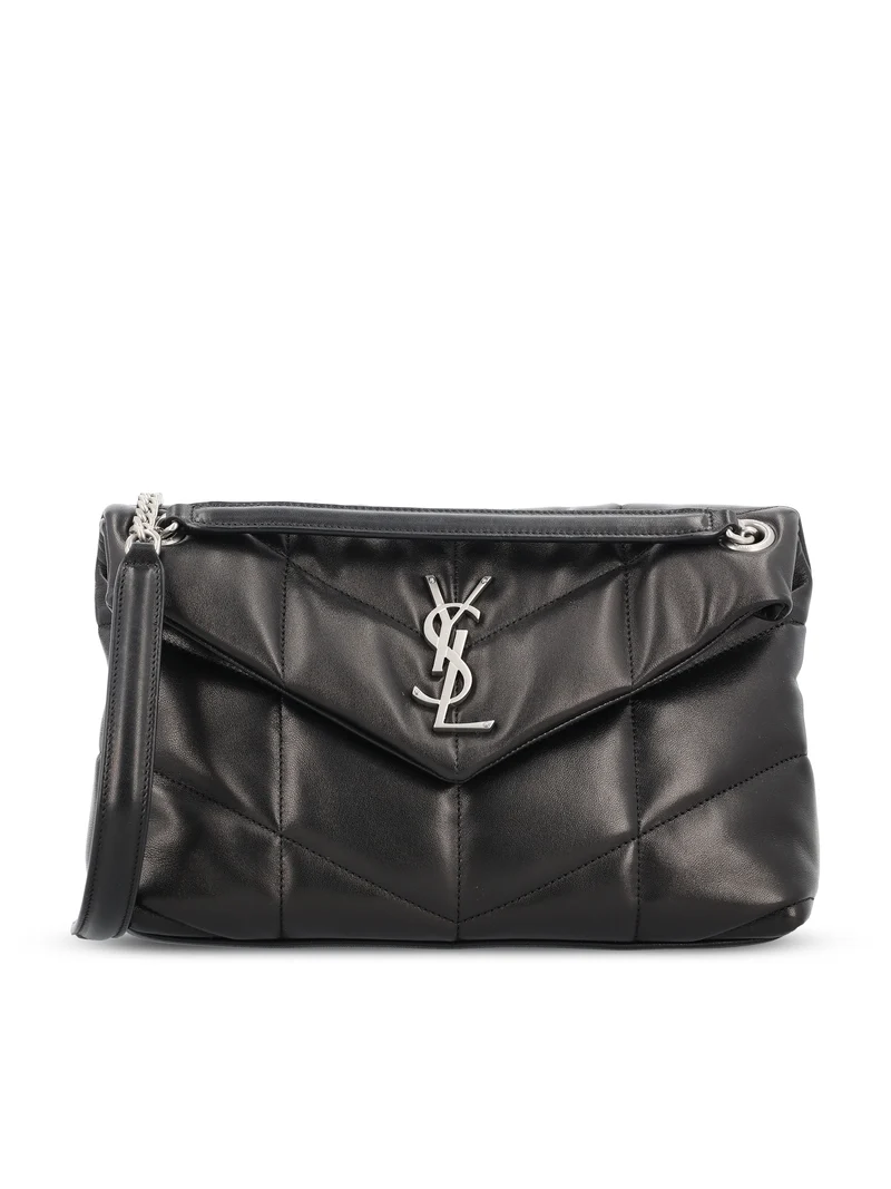 SAINT LAURENT Borsa Puffer Piccola In Pelle