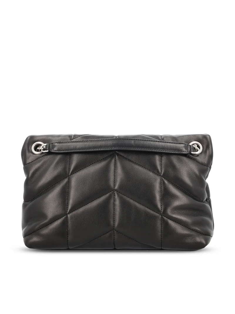 SAINT LAURENT Borsa Puffer Piccola In Pelle