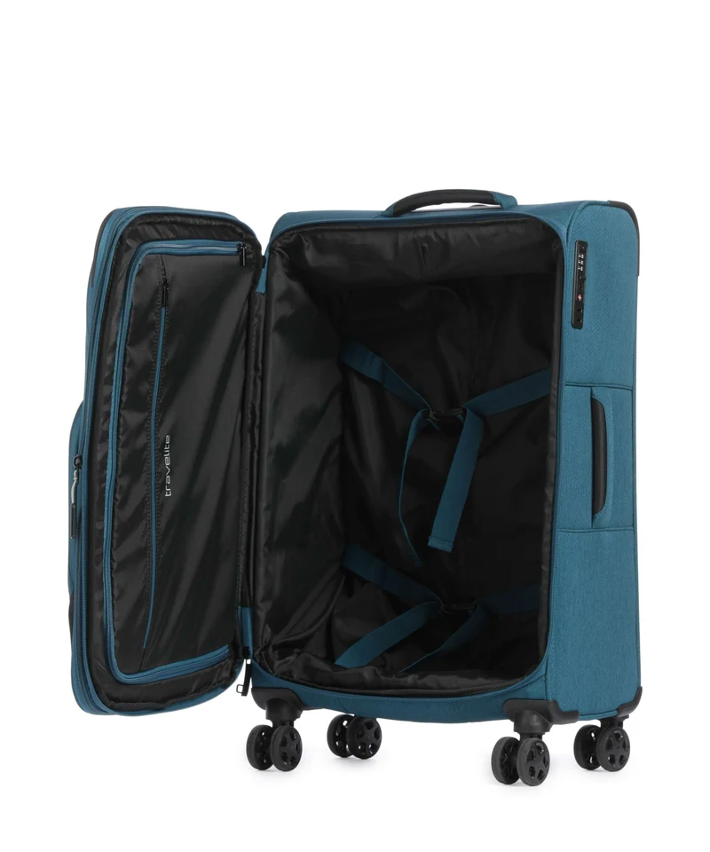 Travelite Kick Off 4-Rollen Trolley Set petrol