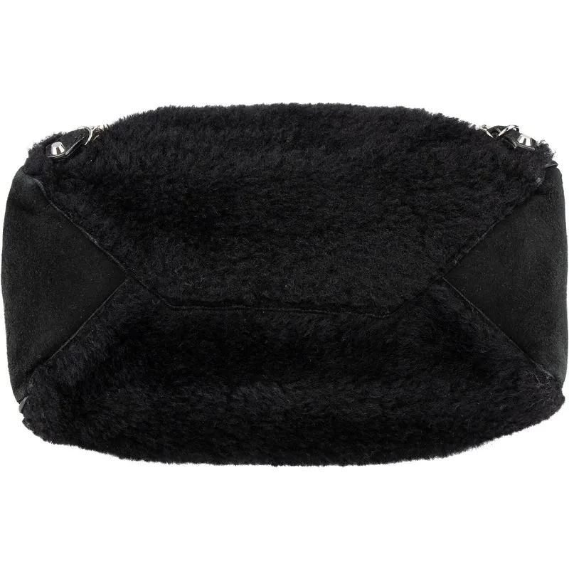 Balenciaga Shearling & Suede Mini Classic City Handbag