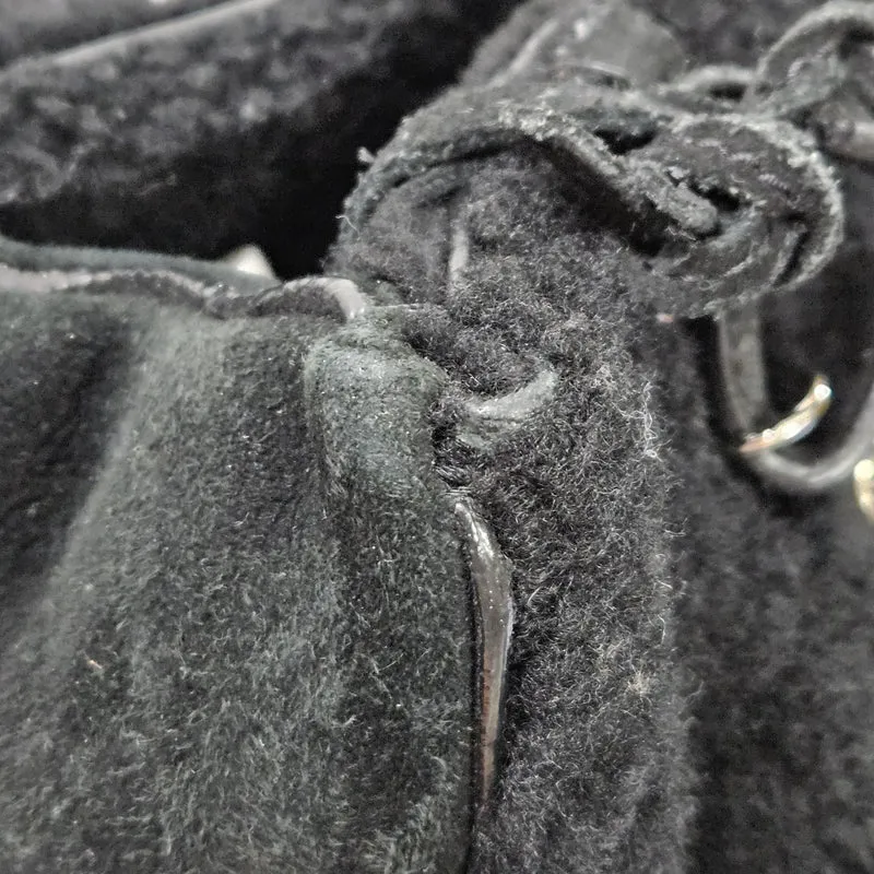 Balenciaga Shearling & Suede Mini Classic City Handbag