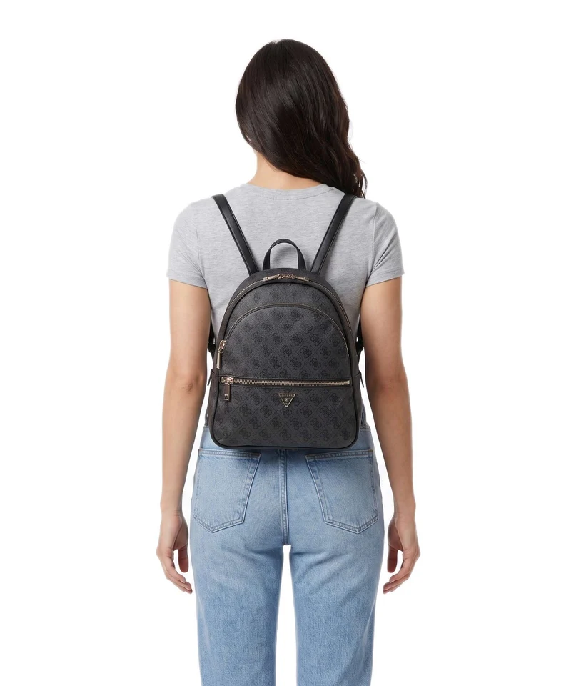 Guess Manhattan II Large Rucksack coal logo