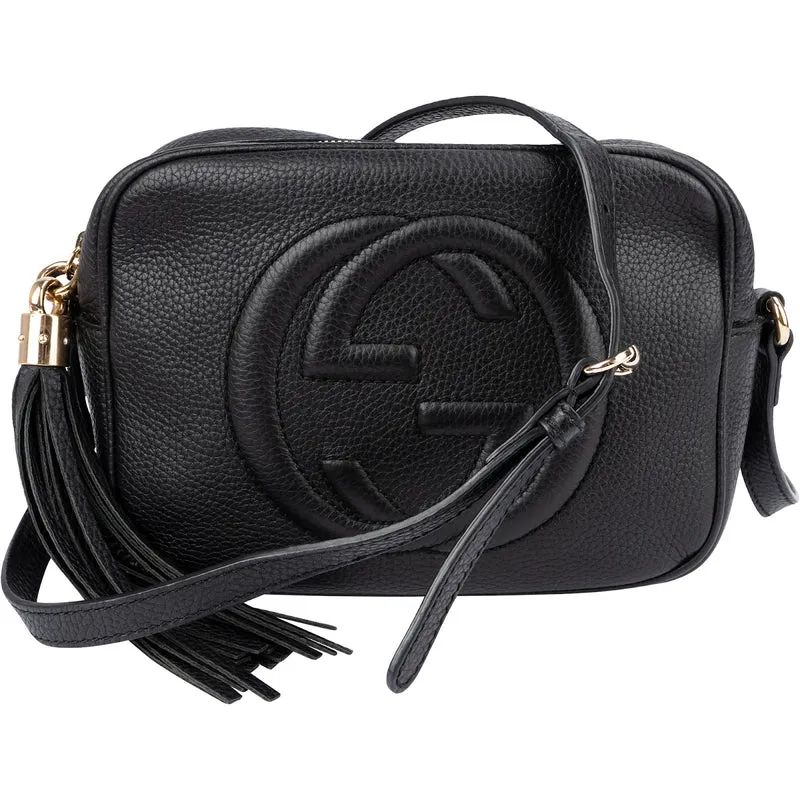 Gucci Pebbled Leather GG Soho Disco Crossbody Bag