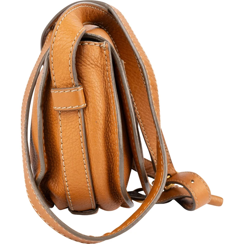 Chloé Grained Calfskin Marcie Saddle Small Crossbody Bag