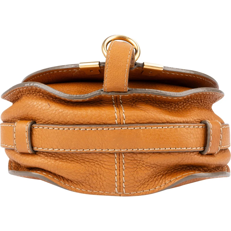 Chloé Grained Calfskin Marcie Saddle Small Crossbody Bag