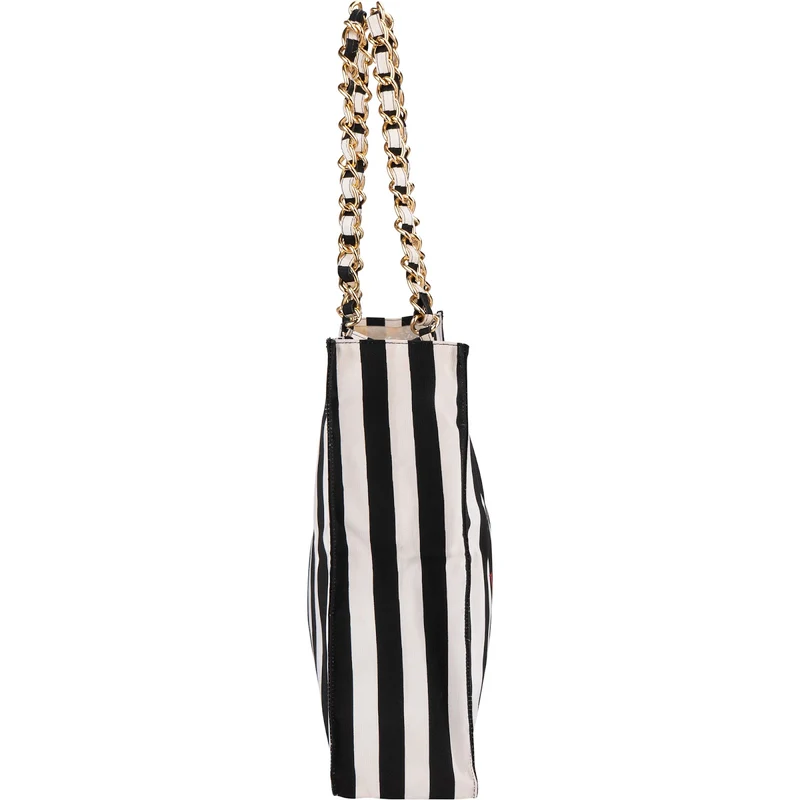Valentino Garavani Striped Emblem Tote Shoulder Bag