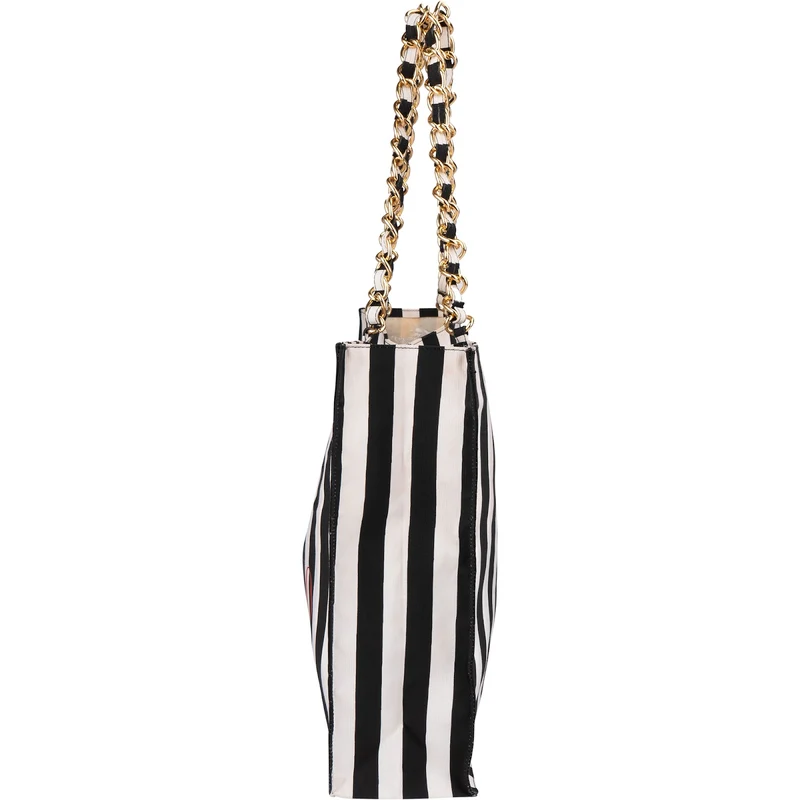 Valentino Garavani Striped Emblem Tote Shoulder Bag