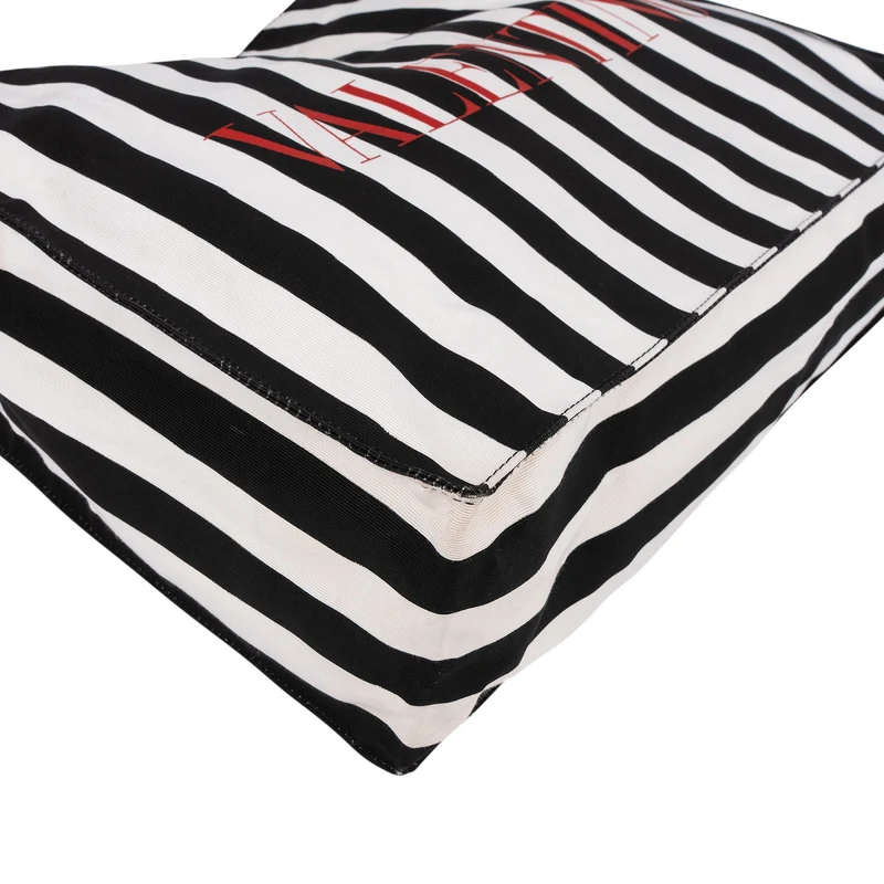 Valentino Garavani Striped Emblem Tote Shoulder Bag