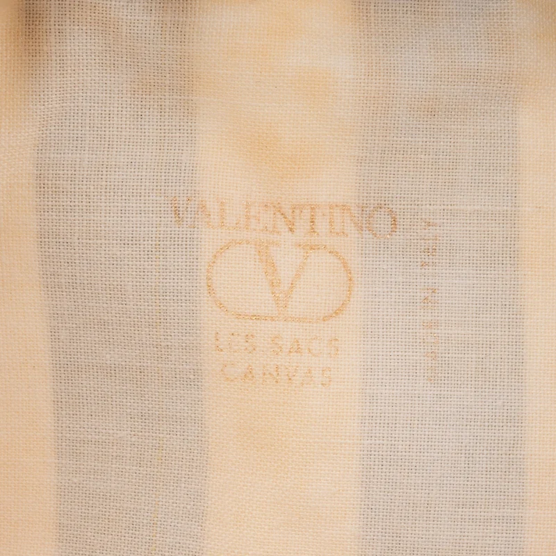 Valentino Garavani Striped Emblem Tote Shoulder Bag