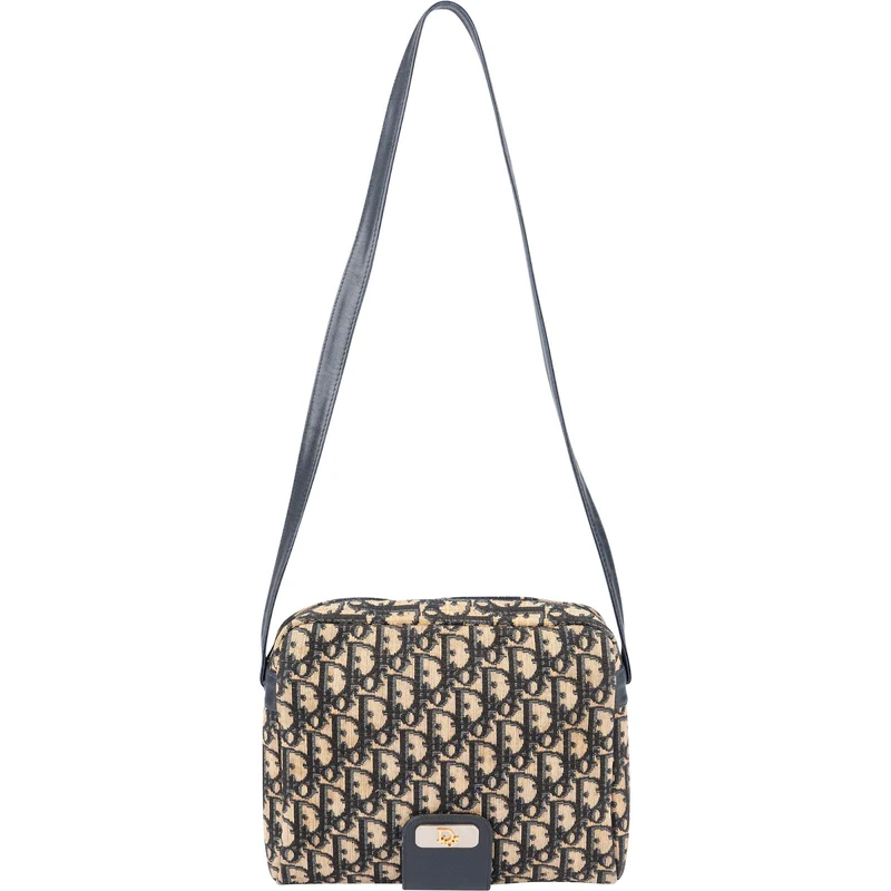 Christian Dior Trotter Monogram Canvas Upside Down Shoulder Bag