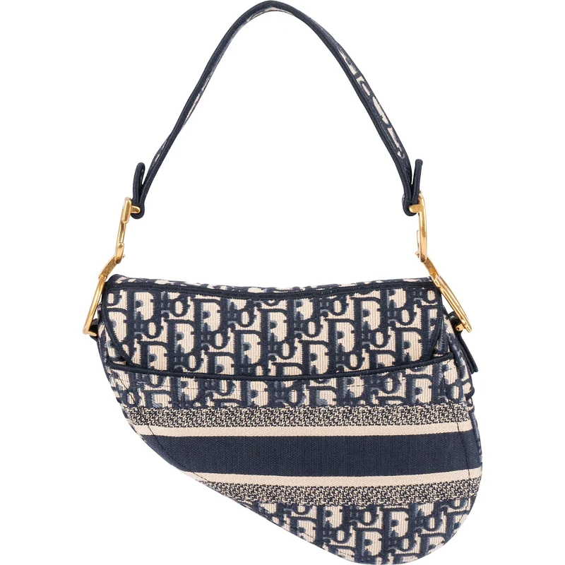 Christian Dior Oblique Trotter Monogram Jacquard Saddle Shoulder Bag