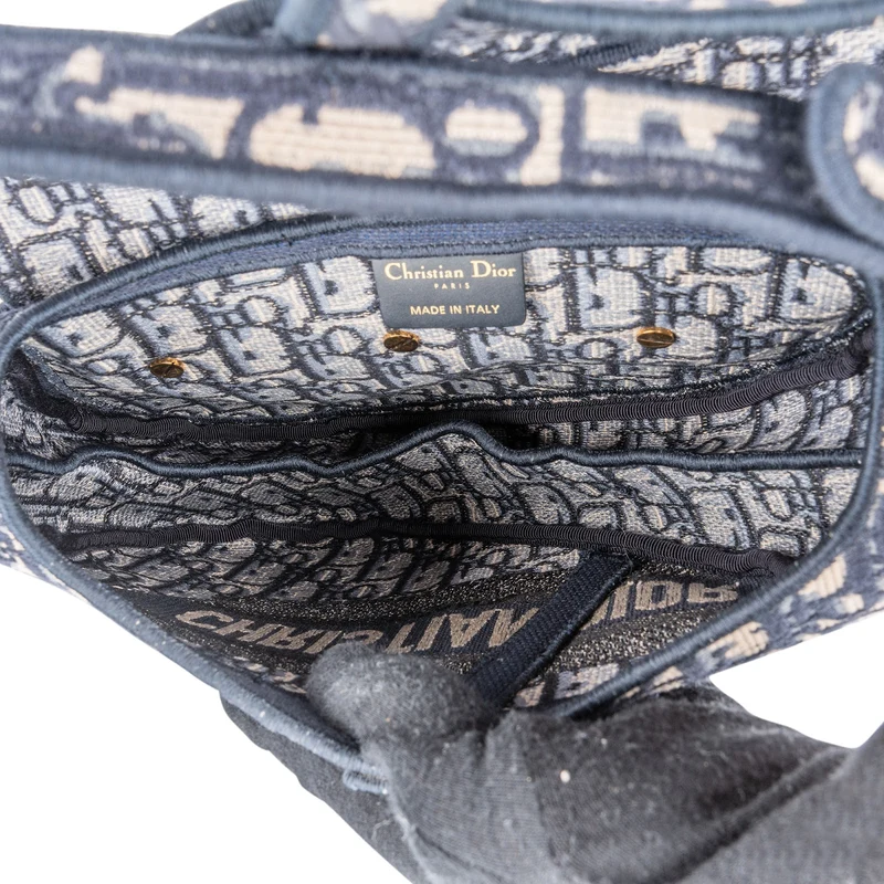 Christian Dior Oblique Trotter Monogram Jacquard Saddle Shoulder Bag