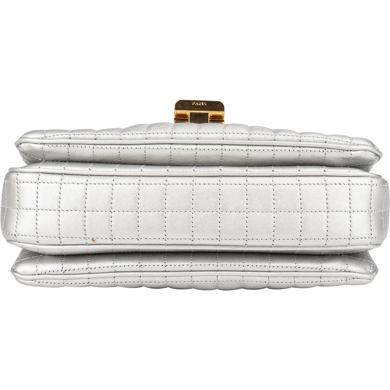 Celine Quilted Bicolor Calfskin Medium C Crossbody Bag