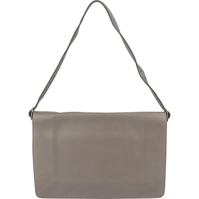 Céline Grey Calfskin Blade Shoulder Bag